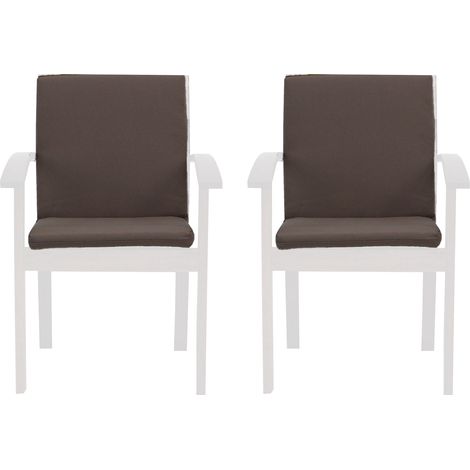 Set 2 Cuscini per Sedia da Giardino 90x45x5 cm in Dralon Allegro Taupe (1/4)