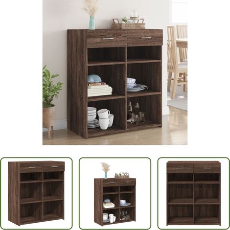 vidaXL Stauraum - Sideboard Braun Eichen-Optik 80x42,5x93 cm Holzwerkstoff (1/5)