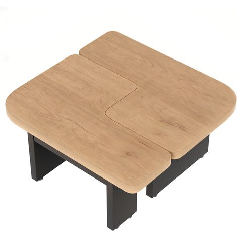 Moderner minimalistischer runder Beistelltisch Kompakter Couchtisch aus Holz für Wohnzimmer Couchtisch im nordischen Stil Sofa-Beistelltisch Kleiner runder Tisch mit Metallgestell (1/5)