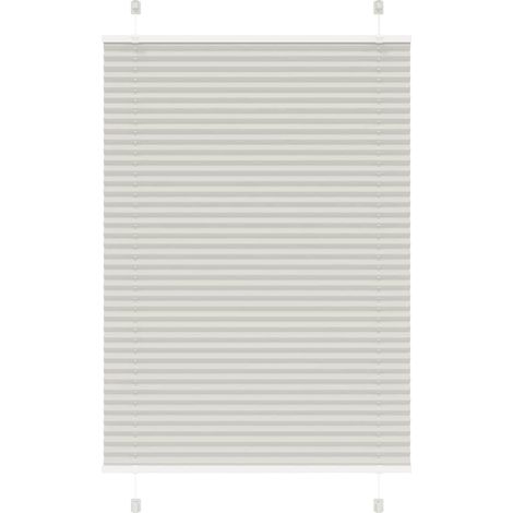 Plissee Hellgrau 100x100 cm Stoffbreite 99,4 cm Polyester