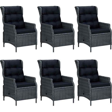 Maison Exclusive - Set Mobili da Pranzo per Giardino 7 pz Grigio Scuro (1/5)