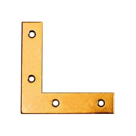 Angoli ottonati Masidef di rinforzo in acciaio zincato giallo 70x70 mm 1 pezzo sfuso