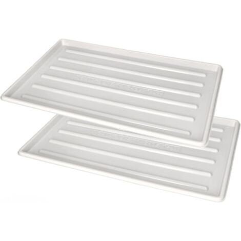 Lot de 2 pots d'égouttement pour chaussures Gris 45 x 30 cm-NANOTEH (1/5)