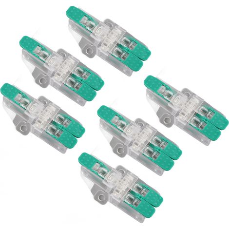Connecteur de fil à levier 20 pièces, 1 entrée 2 sorties, 41A 450V, 0,5-6mm², 10-20AWG, raccord électrique rapide (1/5)