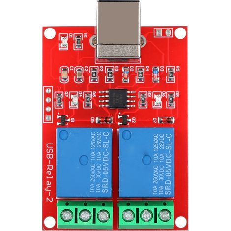 Interrupteur USB 2 Canaux 5V pour PC, Module Relais Intelligent, Carte d'Extension Contrôleur (1/5)