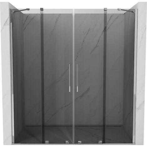 Mexen Velar Duo puertas de ducha correderas 200 cm, grafito, cromo - 871-200-000-42-01 (1/5)