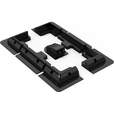 Lot de 7 supports latéraux ABS pour panneau solaire, sans perçage, camping-car, bateau, toit plat, caravane (1/5)