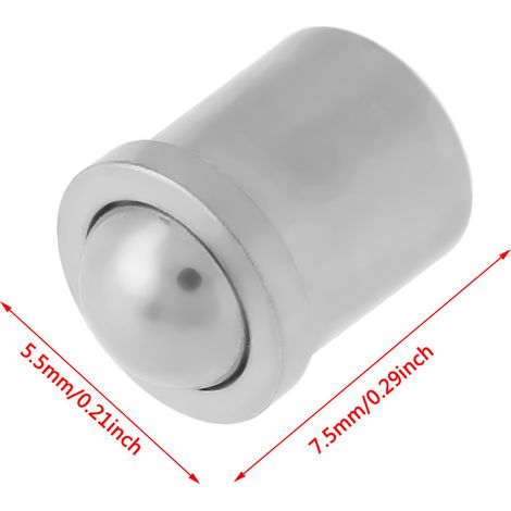 piston à bille en acier inoxydable 304, corps en perle, ressort, tête sphérique, 6 mm x 5 mm