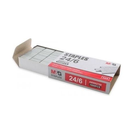 Graffette M&G 24/6 - 1000 pezzi - zincate, per casa e ufficio