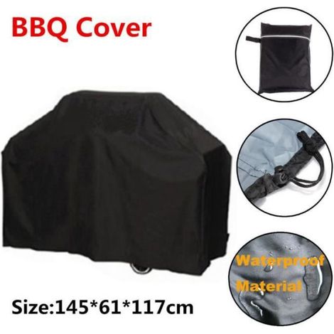 Housse Barbecue - Polyester Étanche - 145x61x117 cm - Pour Barbecue Gaz ou Électrique - 1 Pièce (1/4)