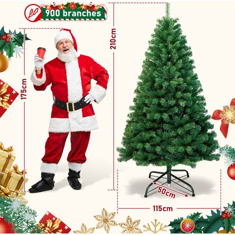 Wolketon Weihnachtsbaum Weihnachts-Baum Christbaumständer Auswahl Beflockung Grün 210cm (1/2)