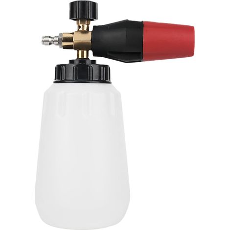 Canon à mousse, buse de pompe à mousse 1000 ml, lance à mousse haute pression, pistolet à mousse pour voiture, col large, buse à mousse épaisse réglable pour nettoyeur haute pression avec raccord rapi (1/5)