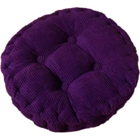 Bequemes rundes Stuhlkissen für Zuhause, Küche, Garten, Esszimmer, Büro, 40x40cm lila (1/5)