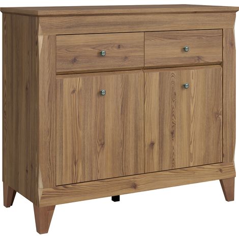 Buffet Raya mit 2 Schubladen und 2 Türen, Holzoptik, 110cm (1/3)