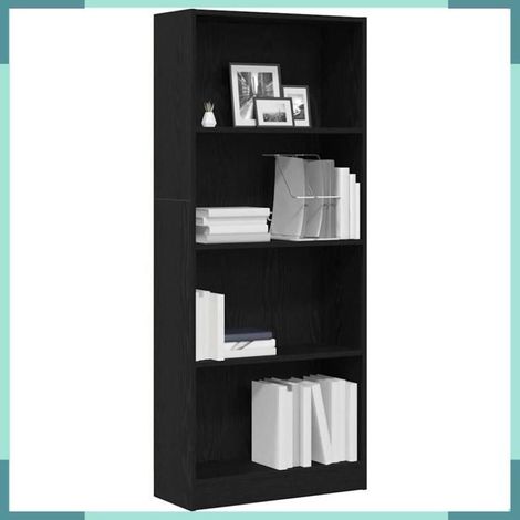 Étagère - 862467 - Chêne noir - Bois d'ingénierie - 60 x 24 x 143 cm (1/5)