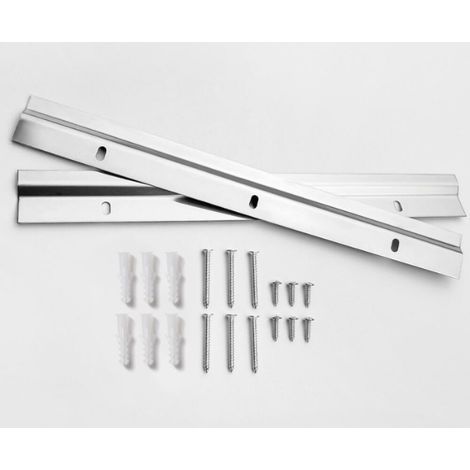 2 Paire Barre de Fixation en Z pour Miroir Lourd, 30cm Cintre pour Tableau en Alliage d'Aluminium avec Vis pour Cadre Lourd, Tête de Lit, Panneau, Rack (1/5)