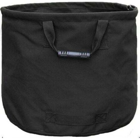 54x45cm black Sac de Jardinage 125L Extra-Robuste avec Poignées, Sac de Ramassage de Feuilles en Toile Militaire (1/4)