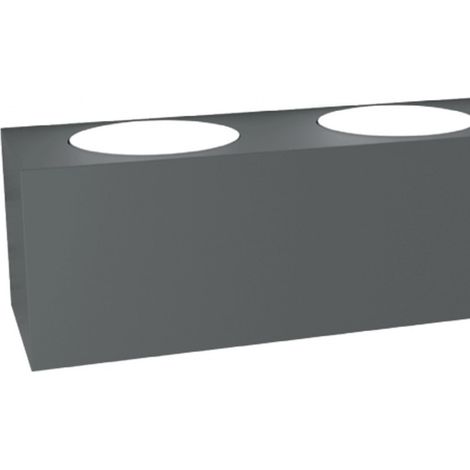 Applique moderno top light eccentric 1156 a4 gx53 led metallo biemissione lampada parete, finitura metallo antracite (1/4)