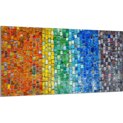 Glasschutzplatte für den Herd 90x52 Bunt (1/5)