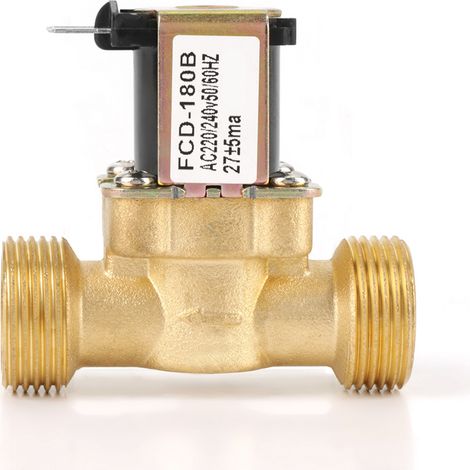 Électrovanne G3/4 à 2 voies, entrée d'eau, normalement fermée (N/C), pression 220 V CA, FCD-180B