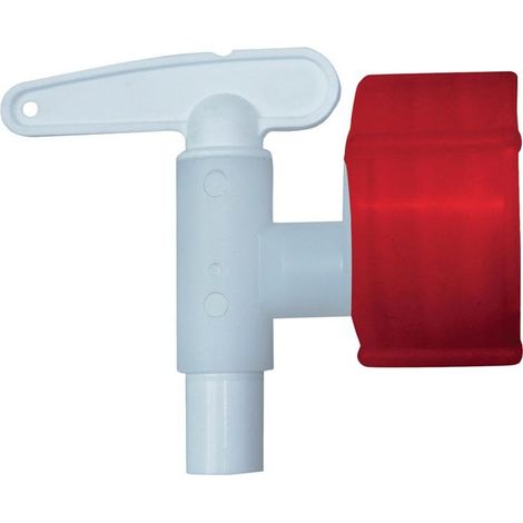Graf – Robinet de vidange en plastique blanc pour fût Ø 34 mm – Sortie Ø 10 mm – 730014