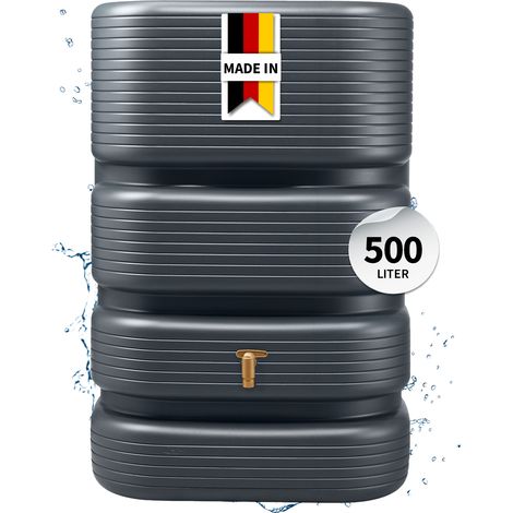 4rain QUADRO Wandtank 500 Liter graphite grey
