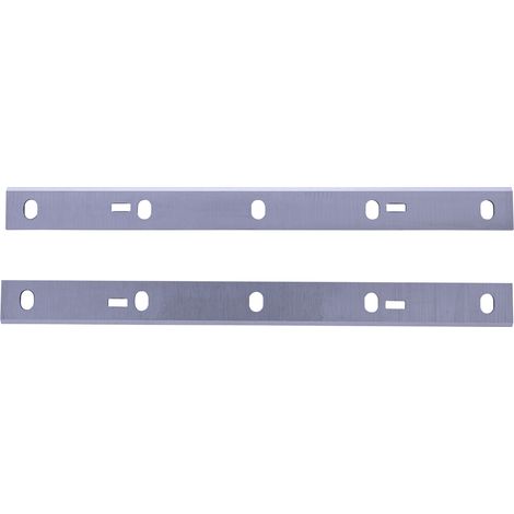 Scheppach Lot de 2 fers en acier pour dégauchisseuse / rabiteuse - Dimensions 258 x 22 x 2 mm - Compatible avec HMS1080