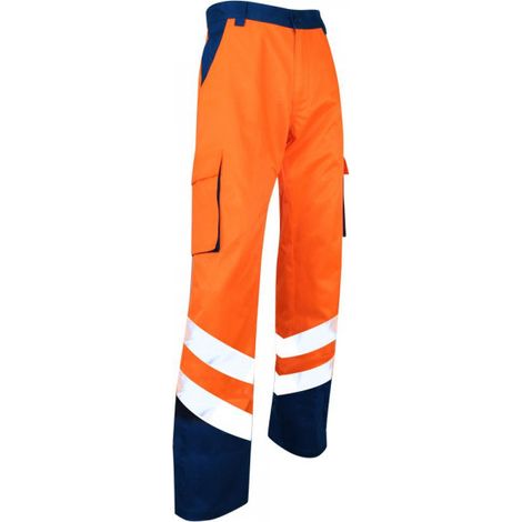 Pantalon bicolore haute visibilité LMA Balise Jaune / Vert 38 (1/3)