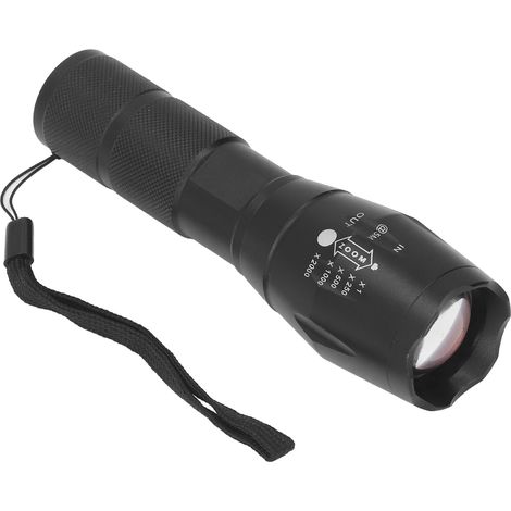 Petite lampe torche LED à mode unique, mécanisme de mise au point rétractable, étanche, lumière verte, lampe de poche pour la chasse nocturne (1/5)