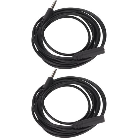 Set mit 2 Kopfhörer-Verlängerungskabeln, 3,5-mm-Klinkenstecker (männlich/weiblich), für den Einsatz zu Hause oder im Freien. (1/5)