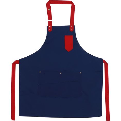 Tablier de cuisine en coton avec poche, design élégant et pratique pour maison ou café, résistant et facile à entretenir (1/5)
