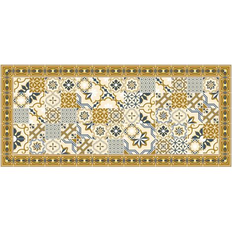 Tappeto a mosaico in vinile 50x112cm - Ocra - Atmosphera créateur d'intérieur