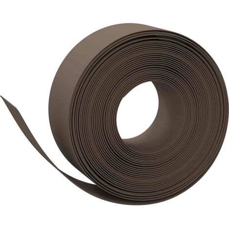 Bordures 25 m 20 cm PE Marron vidaXL