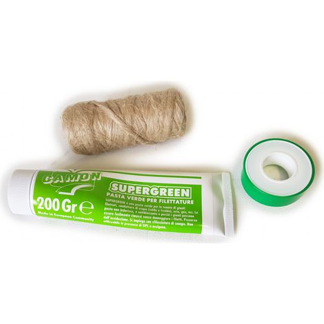 Kit supergreen pasta verde più matassina canapa e nastro ptfe