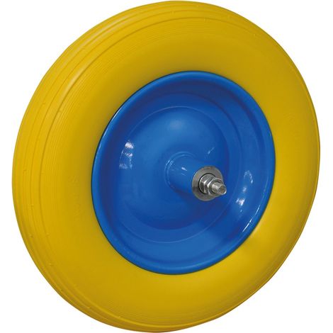 RUOTA POLIURETANICA PER CARRIOLA int. mm 135 - perno lungo