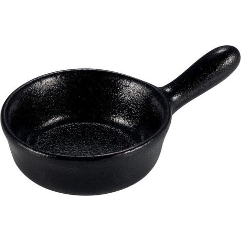 Le Coq Rupis Padellina finger food set 6 stoneware Nera 6x10