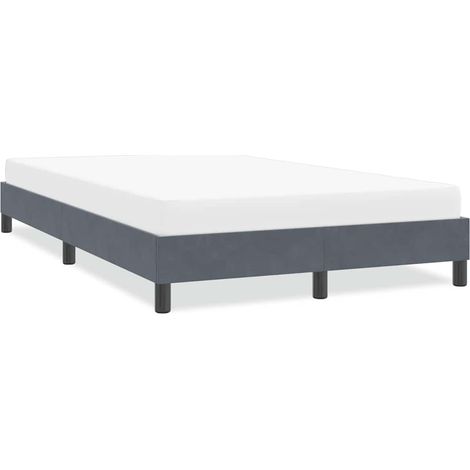 Bettgestell ohne Matratze Dunkelgrau 120x210 cm Samt