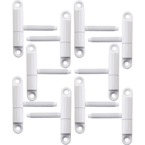 Türband Einbohrband 15 x 83 mm mit Zapfen M8 x 50 mm weiß, 10 Stück