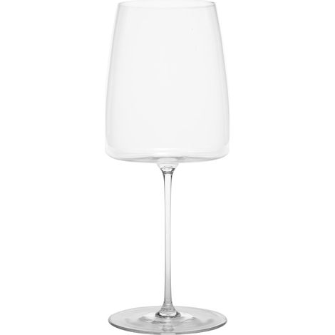 Zafferano Calice Ultralight per vini bianchi e rossi giovani, design squadrato in vetro sonoro superiore, capacità 61 cl, set da 2 pezzi, trasparente