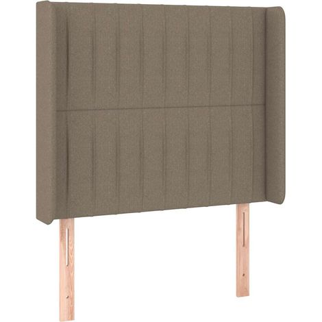 Maison Exclusive - Kopfteil mit Ohren Taupe 93x16x118/128 cm Stof (1/5)