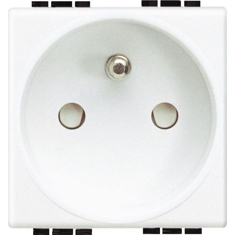 Base 2P + T Livinglight attacco standard francese a vite bianco 2 moduli N4142