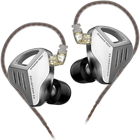 KZ-ZVX Gaming HiFi Headset, kabelgebundene In-Ear-Kopfhörer aus Metall, High-Tech-Kopfhörer – Standardausführung – Silber (1/4)