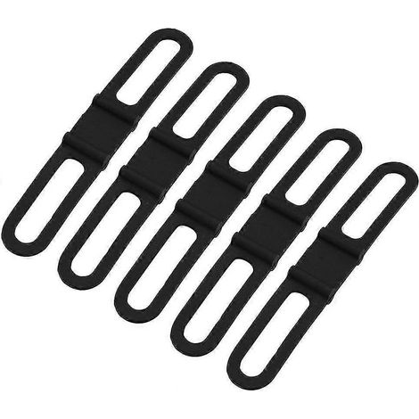 Lot de 5 sangles de vélo, support de lampe en silicone pour vélo. (1/5)