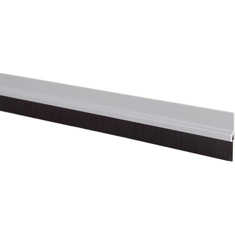 Coupe-froid PVC avec franges adhésives 1M Argent (1/2)