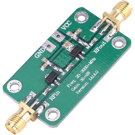 Amplificateur RF à large bande et à faible bruit (20–3000 MHz), gain haute fréquence : 35 dB (1/4)