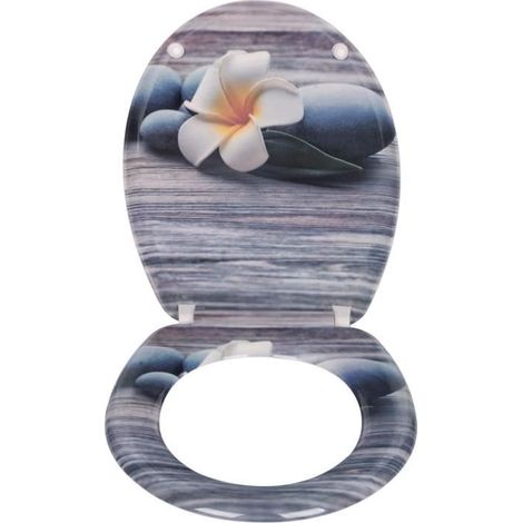 WOLTU Couvercle de WC avec SoftClose Fonction, Abattant WC en Duroplaste, Design Déco, 45, 5x37, 1cm, Bois Blanc