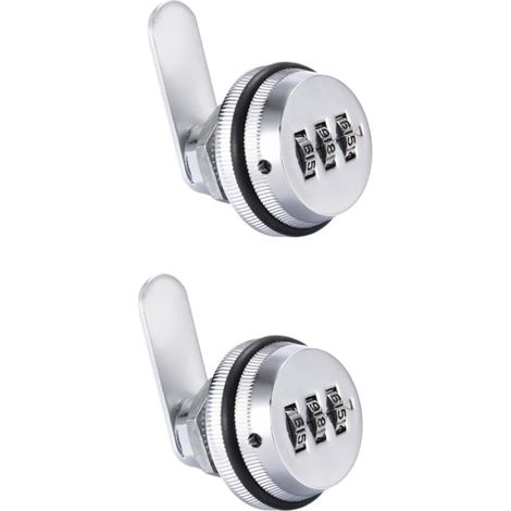 Lot de 2 verrous de sécurité sans clé à code pour armoire (1/5)