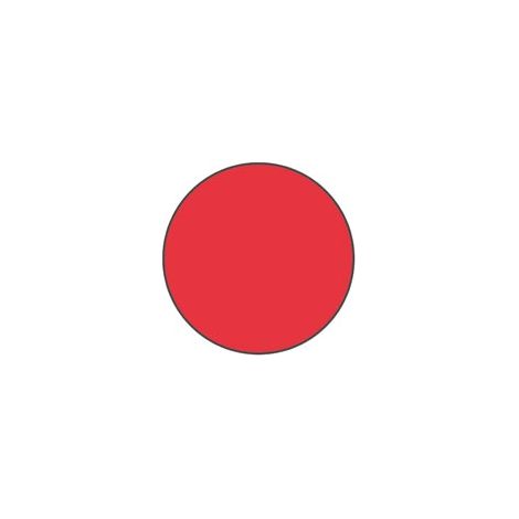 Marquage au sol - cercle - 10 pièces - Couleur: Rouge