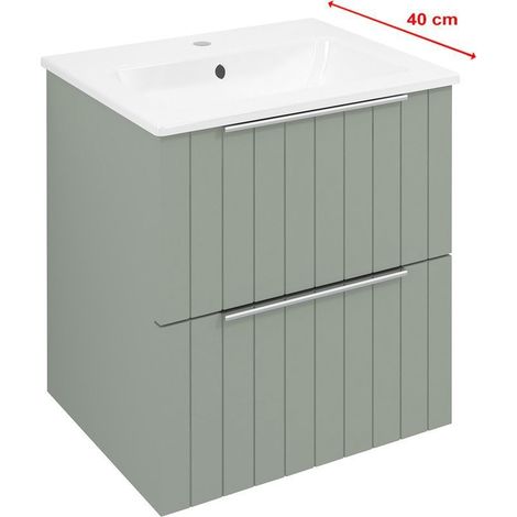 CIRASA STRIP Meuble sous-vasque 48x54x39cm, vert (1/4)