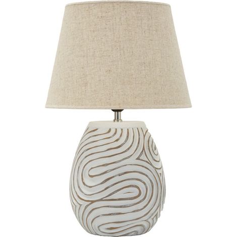 Lampe à Poser Design "Oblix" 55cm Blanc (1/5)
